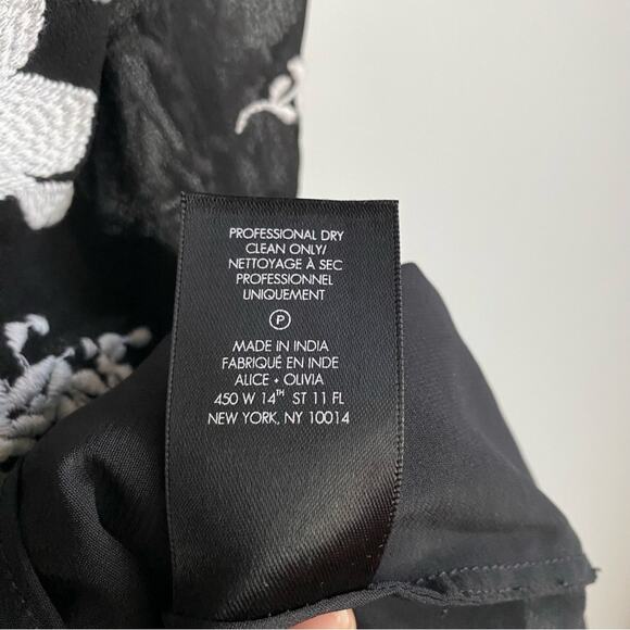 NEW Alice + Olivia Holden Embroidered Cold-Shoulder Mini Dress - Picture 14 of 16